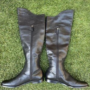 Cole Haan Air Oleanna Leather Pebbled Tall “over-knee” Riding Flat Heel Boot 6.5